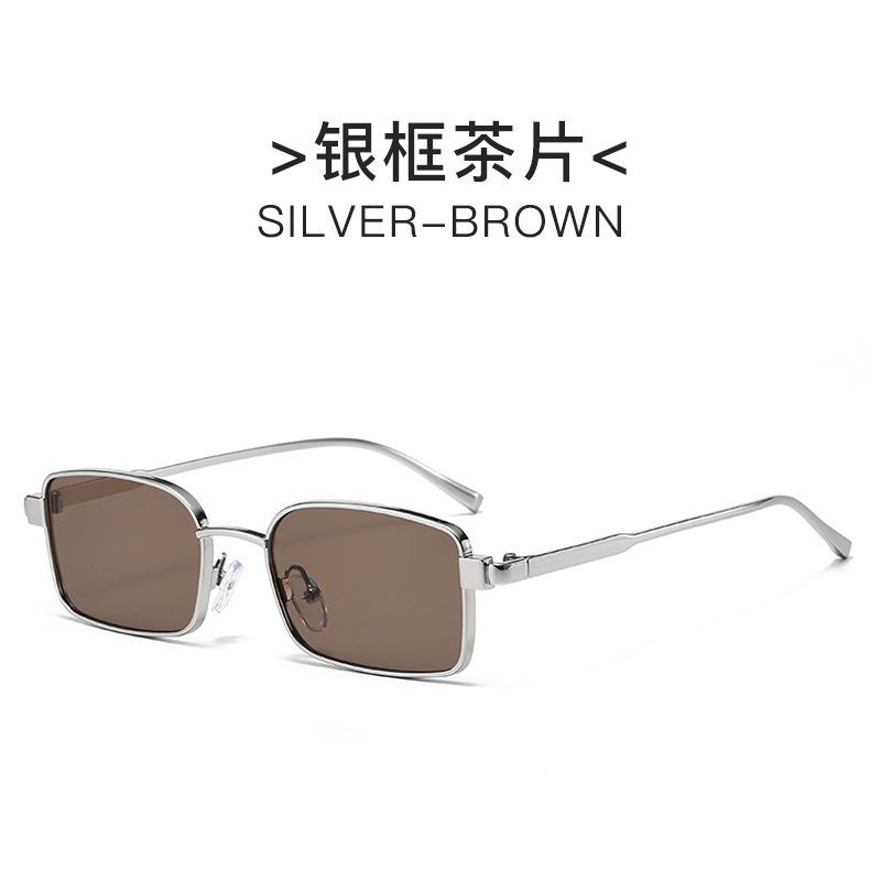 KLASSNUM Lightweight Square Metal Sunglasses UV400 Protection Gradient Lens Trendy Eyewear For Women Men Retro Style Sun Glasses