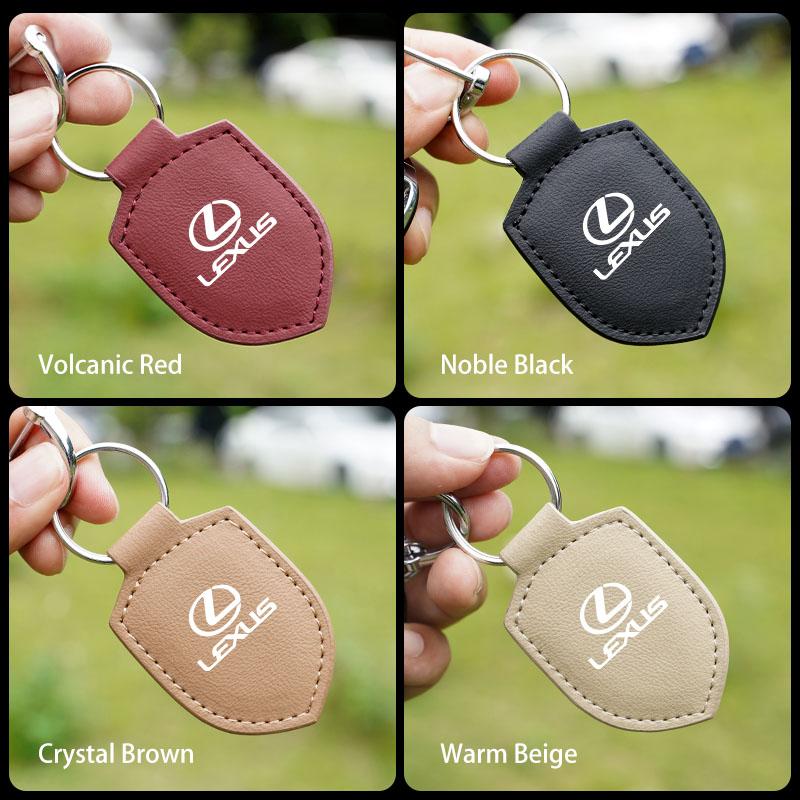 2026 Hot Interior Stickers Car Leather Keychain Shield Type Emblem Key Ring For Lexus RX300 IS200 IS250 ES350 Ct200h UX250h NX30