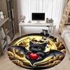 1pc bat Office Round Area Rug, Under Office Chairs Bedroom Living Room Home Decor, Room Deco