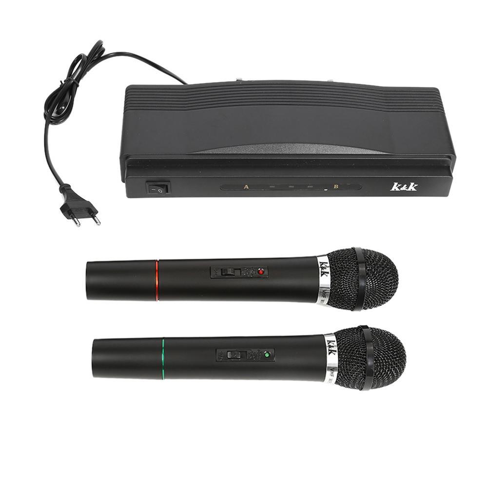 Wireless Microphone System Dual Handheld Microphones Cordless FM Receiverbuy at a low prices on