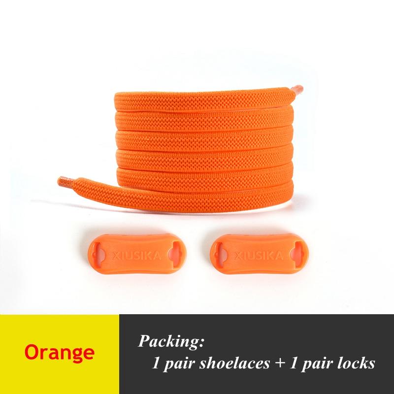 1Pair No Tie Shoelace Flats Elastic Shoe Laces Kids Adult Sneakers Shoelace Quick Lazy Laces 24 Color Buckle Strings Sports Shoe