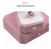 Octagonal Velvet Wedding Jewelry Box for Rings, Necklaces, and Earrings