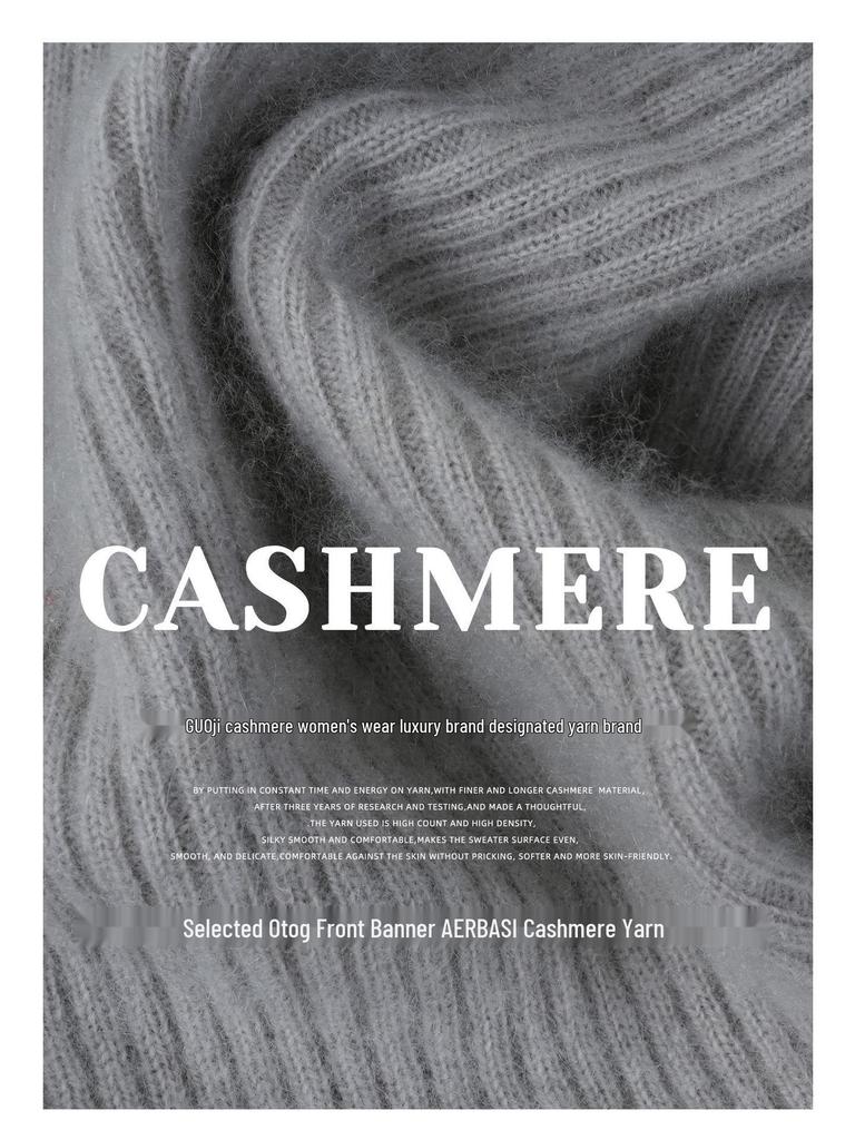 25 Premium Women's Baby Cashmere Cardigan, Double-Zipper Lapel Ribbed Sweater, Loose Wool Coat for Autumn/Winter.