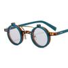 Popular Vintage Steampunk Flip Up Sunglasses Retro Small Round Frame Sun Glasses Double-layer Flip Lens Punk Eyeglasses UV400