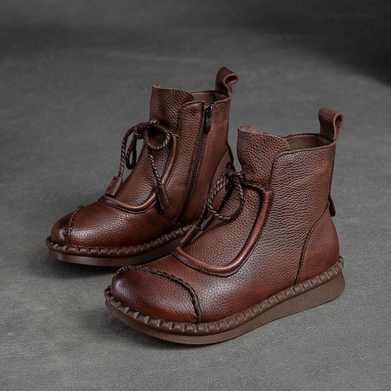 Shoes for Women 2025 Cross-tied Ladies Boot Daily Boots Hot Sale Cotton Shoes Round Toe Comfortable Flat Shoes Women Ankle Boots