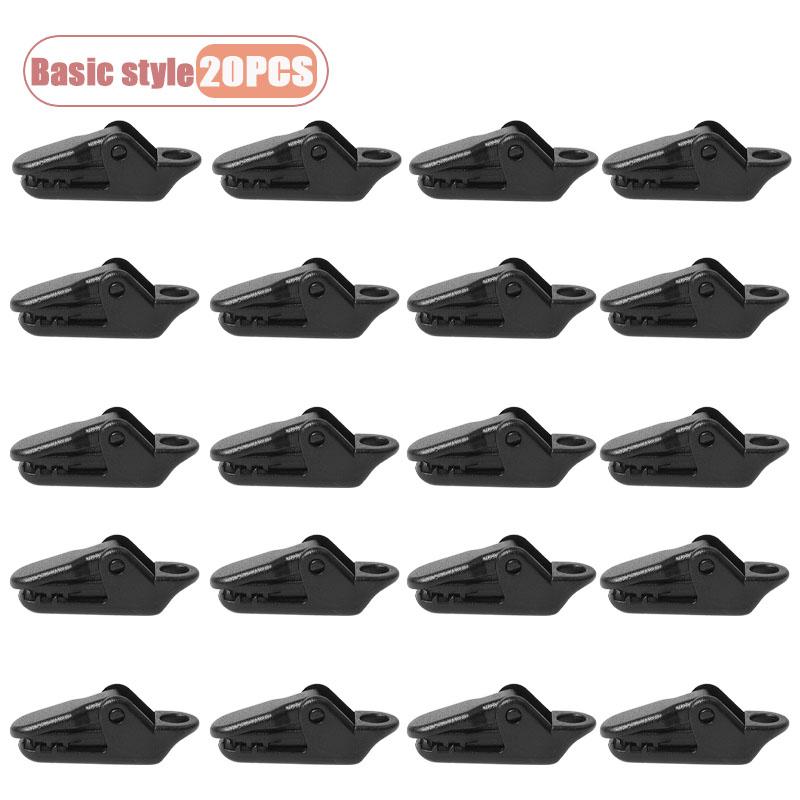 10-50PCS Adjustable Grommet Clips with Rope and Carabiners for Outdoor Camping Tents and Sun Shades A Windproof Guyline Kit