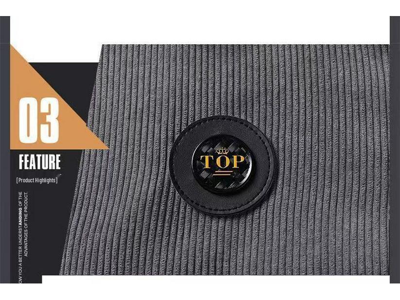 Chaqueta Cárdigan Unisex de Pana con Cremallera y Forro de Terciopelo Plus Otoño/Invierno 2025