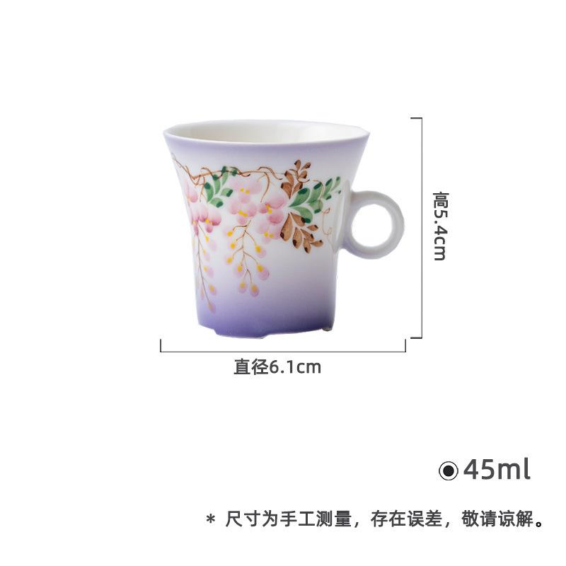 Handbemaltes Lila Glyzinien Spitzen Serie Tee Set Kollektion Kung Fu Teekanne Deckel Schale Ständer Tasse Kanne Lagerung Tee Waschschale Teezubehör