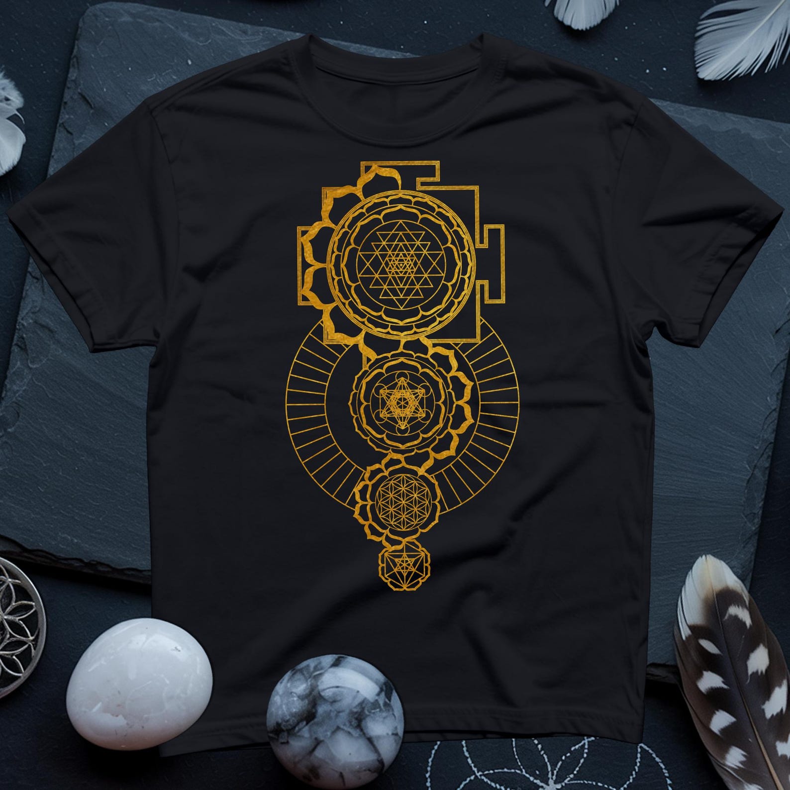 Sacred Geometry Mandala T-Shirt | Spiritual Festival Tee 3XL