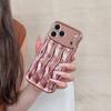 Fashion 3D Electroplated Water Ripple Stripe Phone Case For iPhone 17 Air 16 15 14 13 Pro Max  Wavy Shockproof Soft Cover
