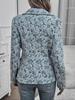 Casual Women's Spring/Autumn Retro Lily Jacquard Slim Fit Short Jacket