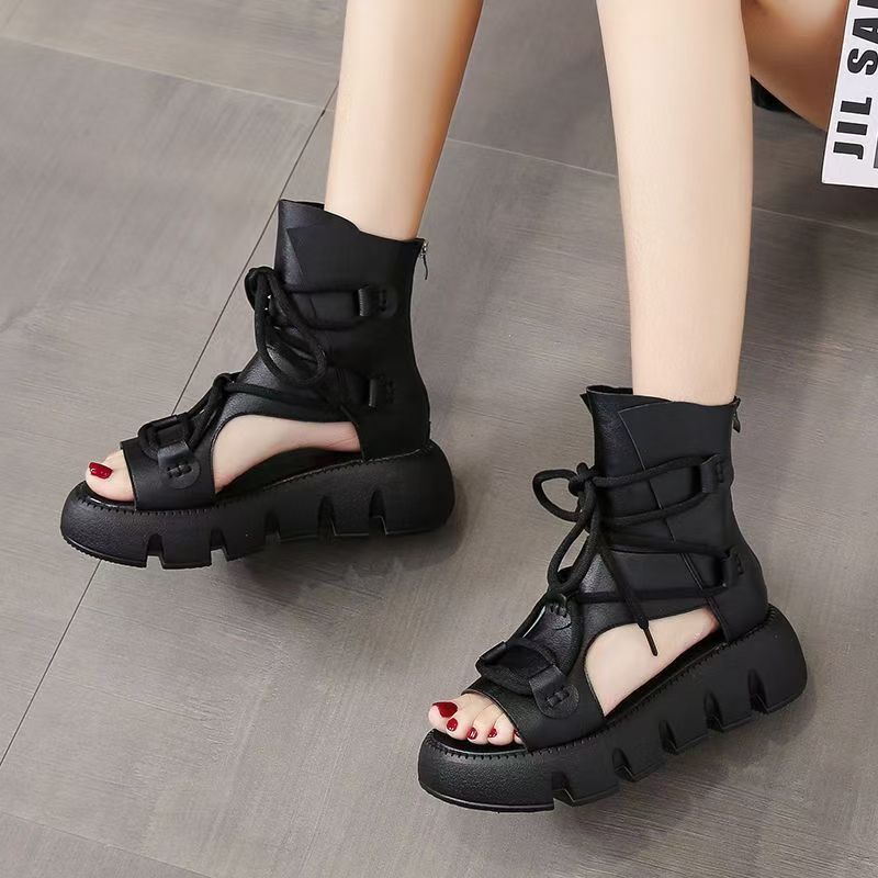 Ladies Vintage Platform Roman Sandals