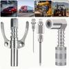 4Pcs Grease Needle Accessory Set Anti Leaking Solid Machinery Grease Nozzles Two Press Easy To Push Coupler Parts Set