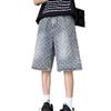 Men's Summer Retro Starry Sky Denim Shorts - High Street Tall 5-Point Breeches