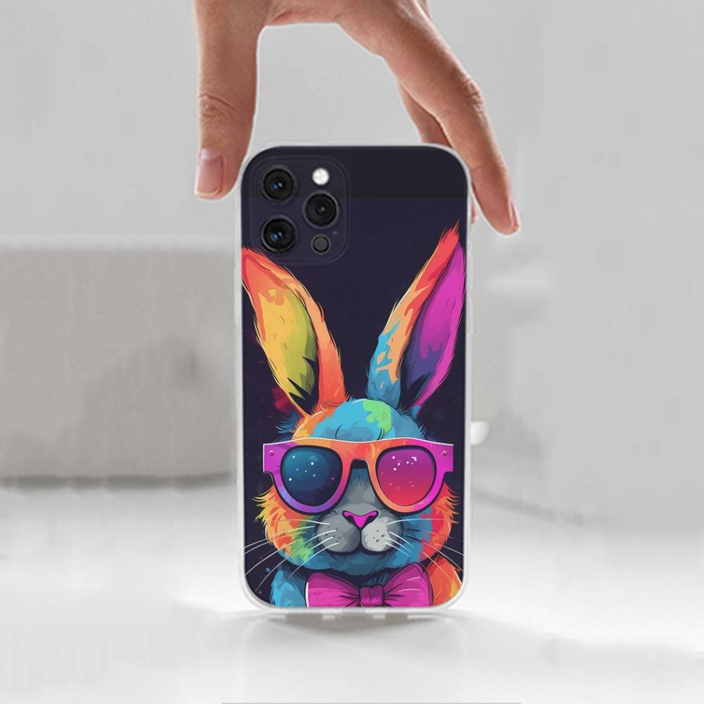 Colorful Animals For iPhone 12,Mini,16,X,13,XR,15,Pro,17,Plus,11,Max,14,SE,XS,Transparent Soft Cover Case