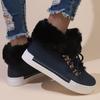 European and American Short Snow Boots for Women's 2024 Winter New Suede Plush Casual Short Boots Zapatillas De Mujer Sneakers