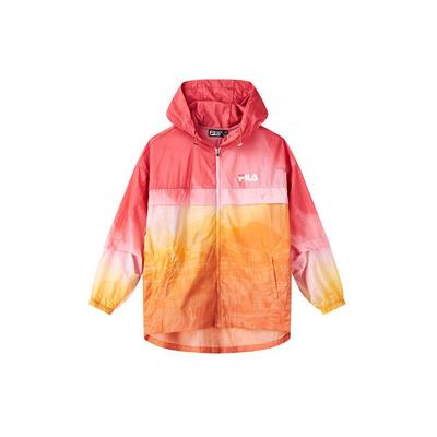 Loose Casual Sports Hooded Woven Jacket Women Jackets Orange F11W118725F-ZA