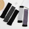 Open Toe Calf Socks For Women Ladies Girls Long Solid Color Five Finger Cotton Sock Spring Autumn 5 Toed Warm Knee Sock Fashions