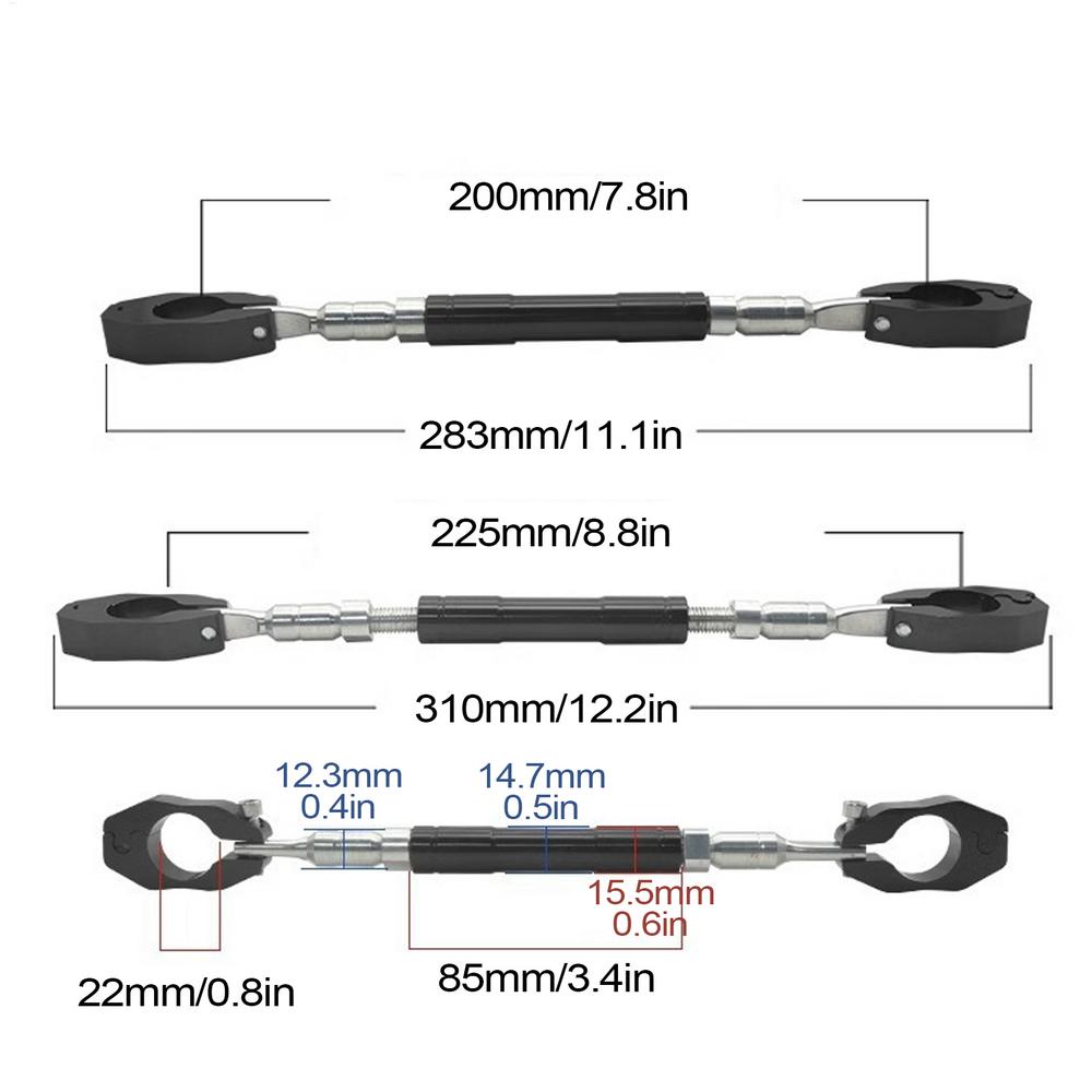 22mm Motorrad Stabilisator Querstange Lenker Ausgleich Modifizierte Motorrad Stange Aluminiumlegierung Verstärkungswerkzeug zur Aufnahme