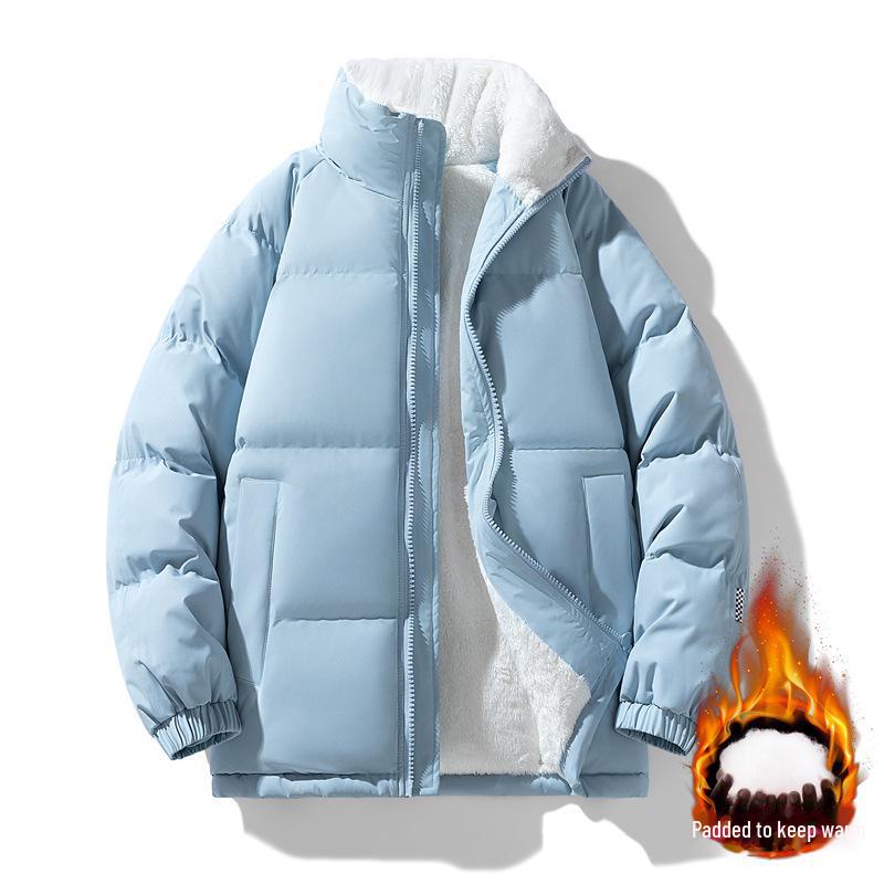 Dicke, mit Baumwolle gefütterte Winterjacke für Herren, warme, lockere Passform für junge Männer