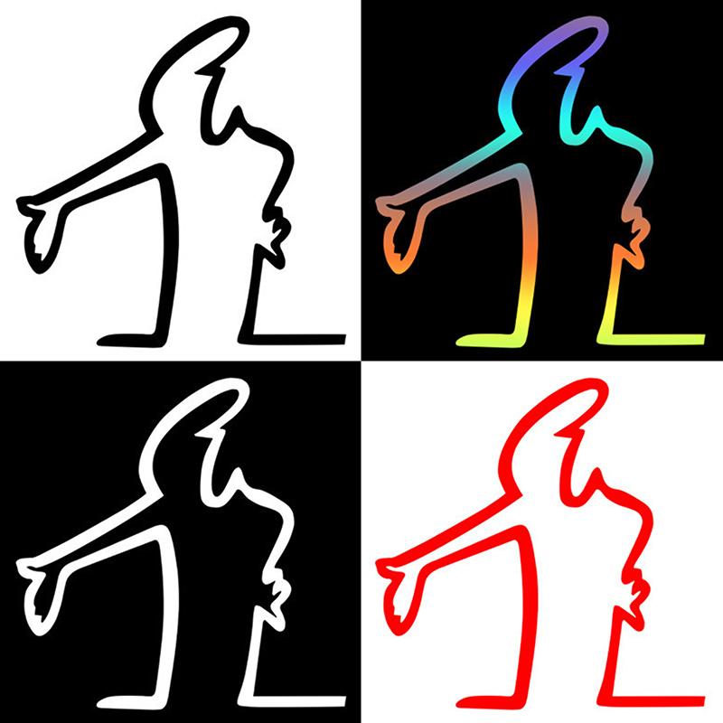 Creative Action Pose Design Vinyl Stickers Waterproof Pvc Cars Motorcycles Decorations Reflective Strong Adhesive Decals