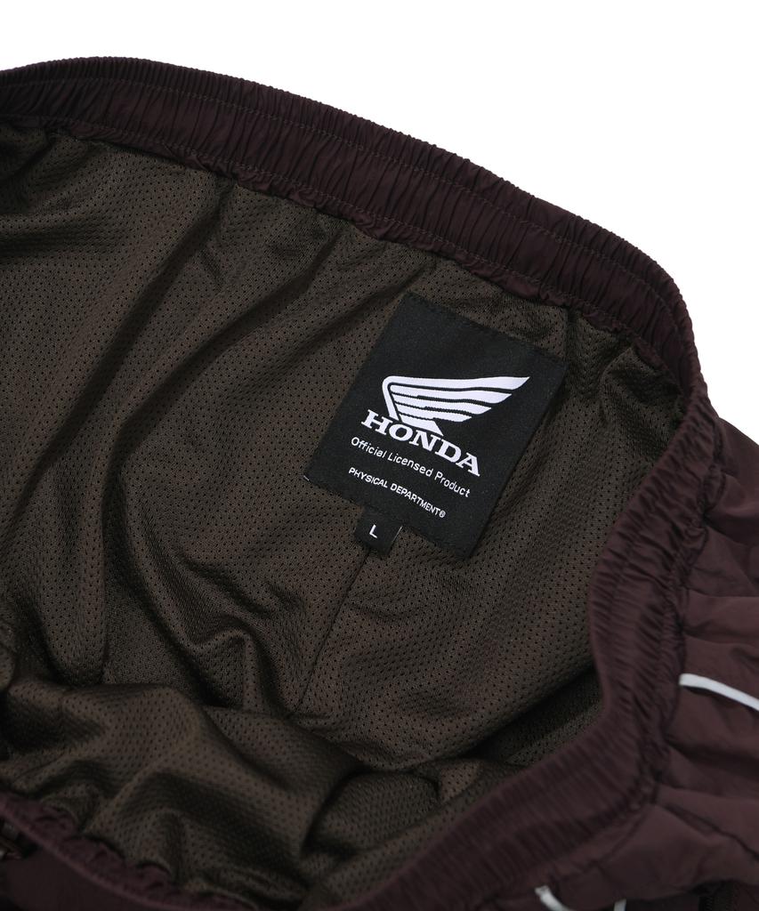 PHYPS MOTORCYCLE Basic Logo Nylon Track Pants Burgundy