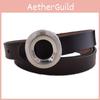 Slim Leather Ladies Waist Belt With Alloy Clasp For Modern Casual And Looks Work