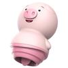 Leshe Cute Pig Wireless Rechargeable Vibrating Egg: Variable Licking & Sucking Massage for Female Pleasure.