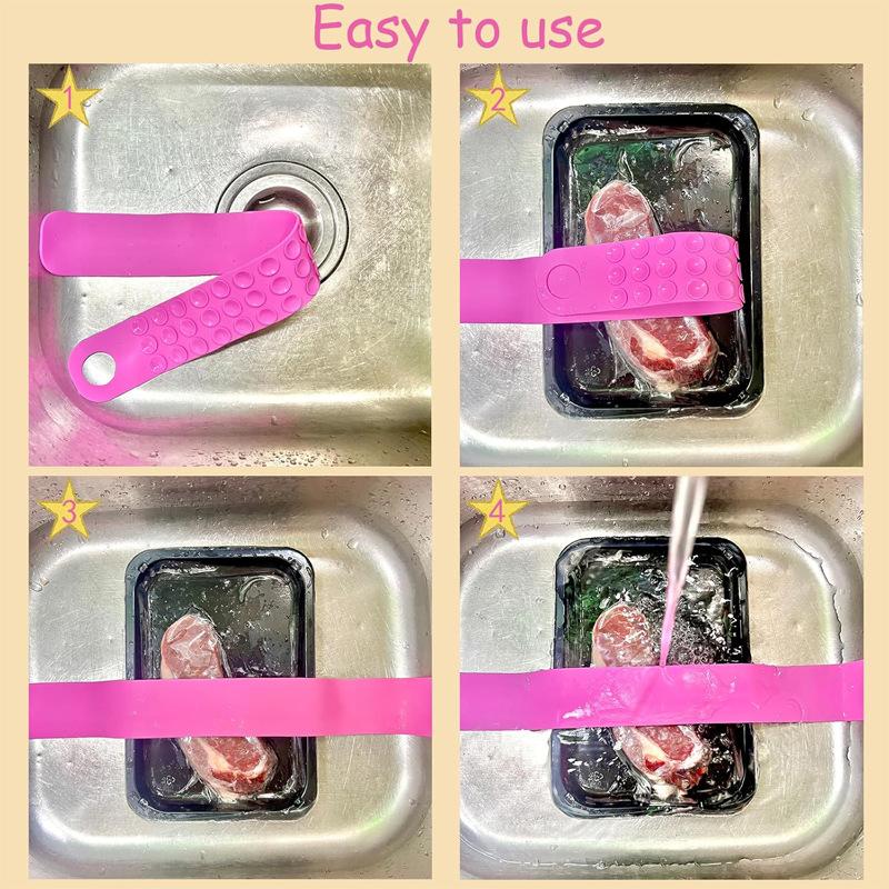 Meat Thawing Belt, Extra Long Silicone Thawing Belts for Frozen Meat