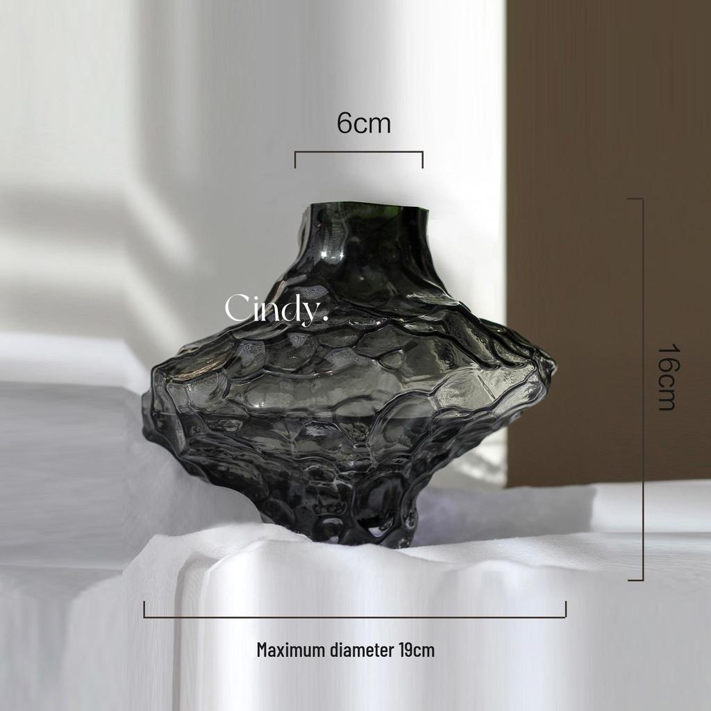 Luxuriöse Glasvase für Hydrokultur-Blumen: Elegante Wohndekoration für das Wohnzimmer