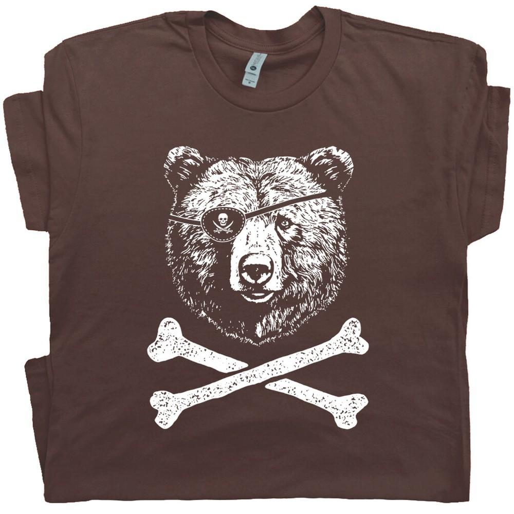 

Cool Bear Shirt Bear Crossbones Yellowstone Grizzly Bear T Shirt For Men Women 3XL