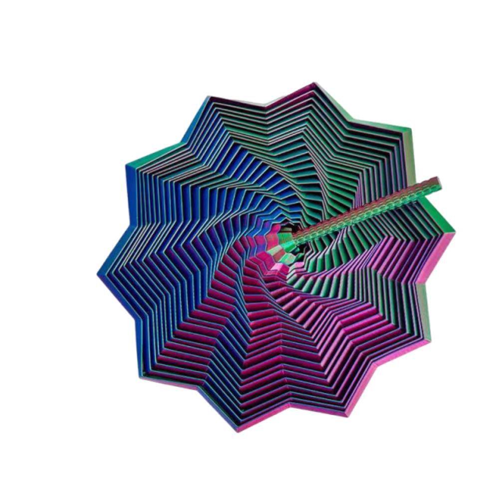 Visual Illusion Fractal Fidget Star Model 3D Printing Whirling Spiral Ornaments  Office/School