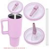 40Oz Tumbler Flip Straw Lid Replacement For Stanley Thermal Water Bottle Cover Spill-proof Cups Cover With Straw Coffee Cup Flip