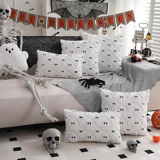 Funny Halloween Imp Plush Cushion Backrest Cover for Living Room Sofa