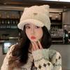 Korean Sweet and Versatile Bow Plush Baseball Cap Autumn and Winter Fashion Casual Ear Protection Hat Cold Warm Hat Women