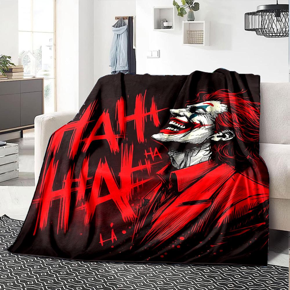 Joker'S Flannel Blanket Super Soft Warm Cozy Blanket For Sofa Bed Office Travel Allseason Home Decor Gift