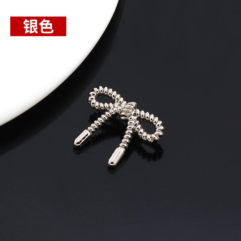 

Детская одежда с пуговицами-бантами, куртка, декоративные пуговицы, аксессуары, детское пальто, свитер, топ, красивая пуговица из металла Silver * 20mm * 14mm