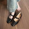 Shallow Mary Jane single shoes women's thick heel medium heel ladyshoes are not tired feet work women's shoes
