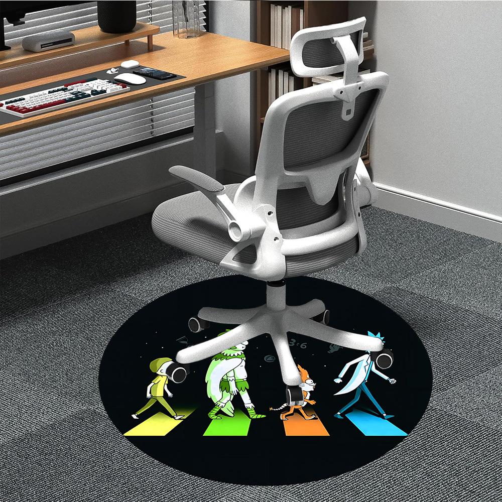 

1PC Rick and Morty Office Round Rug, Non-slip, Soft and Durable Office Rug for Interior Decoration, Perfect for Office yy250915039 80cm by 80cm