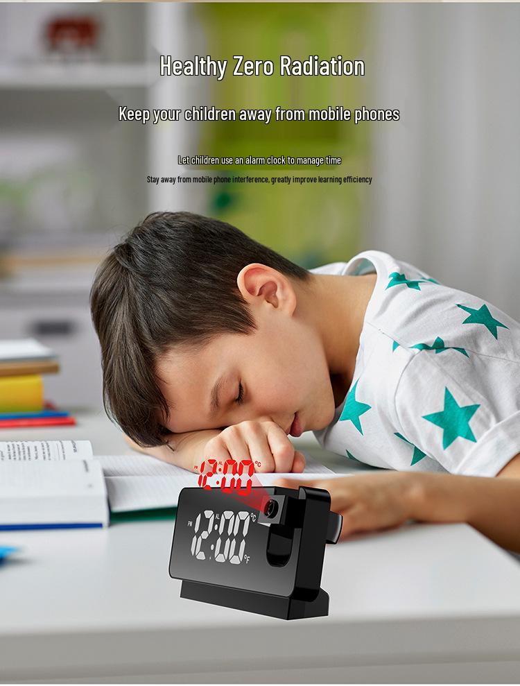 Multifunctional LED Projection Alarm Clock with Large Screen