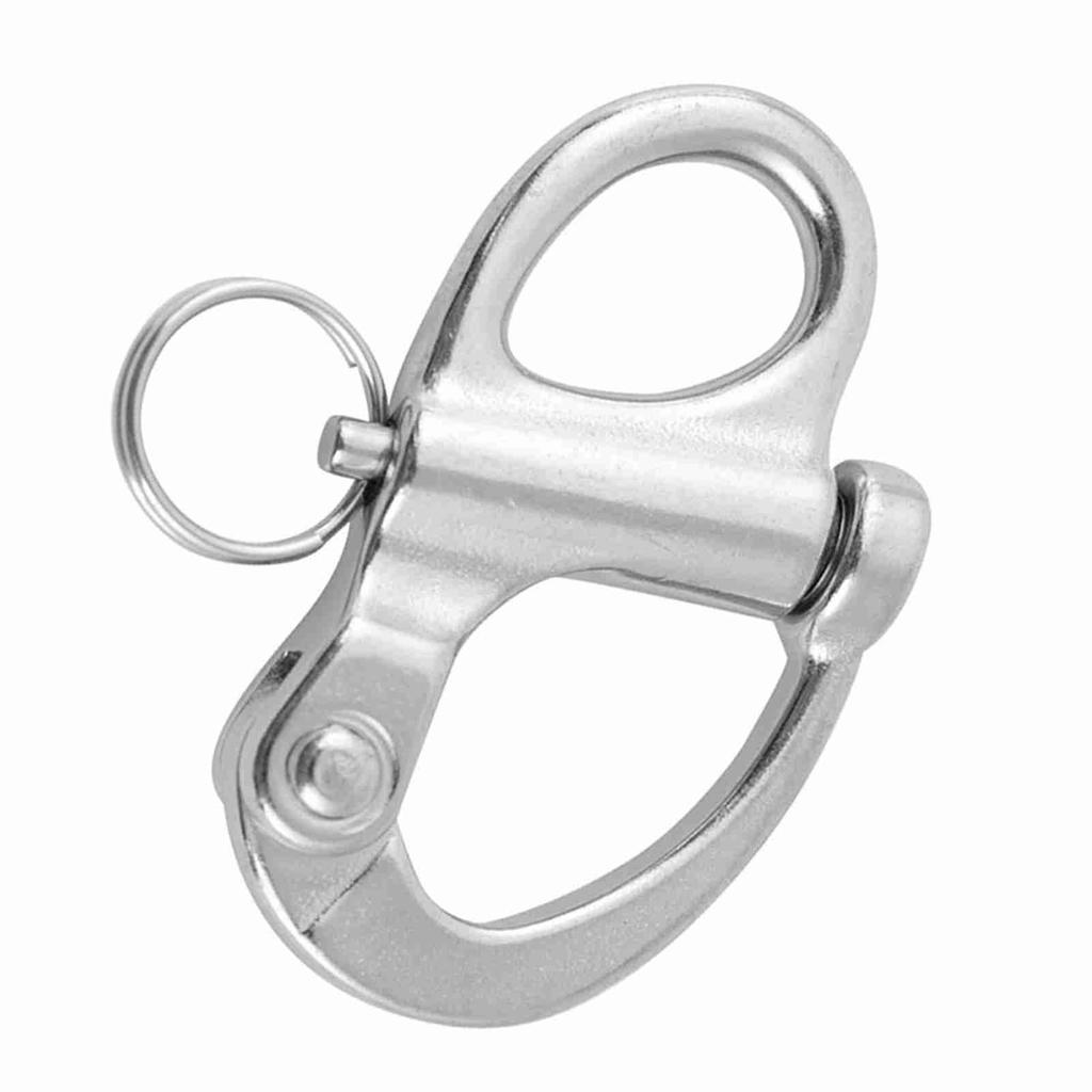 10*35mm Edelstahl Feststehende Schnappschäkel Schnellverschluss mit Rundung