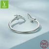 Bird Silhouette Open Ring 925 Sterling Silver, Index Finger Stacked Animal Ring Jewelry Scr869
