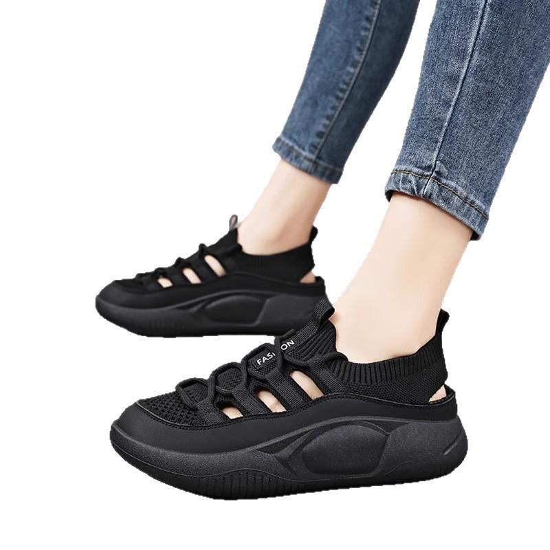 Mesh Hollow Sneakers Women's Summer Breathable Casual Dad Shoes Running Shoes
