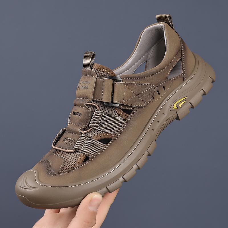 Fashion New Design Men Wading Aqua Shoes Athletic Outdoor Sandals Anti-Slip Rubber Sole Hiking Sandals Quick-Dry Beach Shoe Summer Flats
