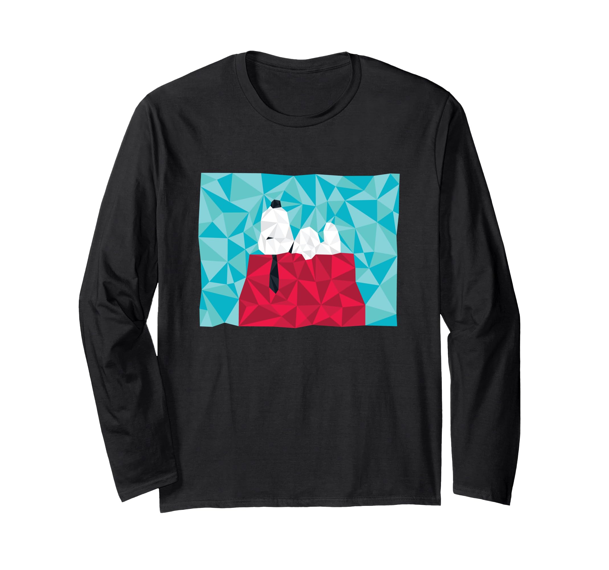 

PEANUTS Snoopy Geometric Pattern Dog House Long Sleeve T-Shirt чёрный