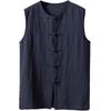 Men's Retro Chinese Linen Tang Vest - Loose Fit Sleeveless Waistcoat