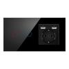 157 European Touch Switch & German Socket with Integrated Glass Panel for Homes