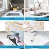 VIKAMA Marble Pattern Faucet Mat, Kitchen Sink Splash-Proof Mat, Super Absorbent and Quick-Drying Mat, Kitchen Accessories