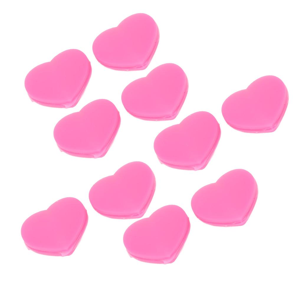 10 PCS Tennis Racket Vibration Dampener Heart Shape Silicone Tennis Shock Absorber Pink