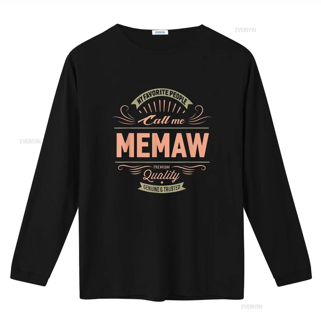 Womens My Favorite People Call Me Memaw Grandma Mother T Shirt vintage Washed Casual fashion designer clothes streetwear homme